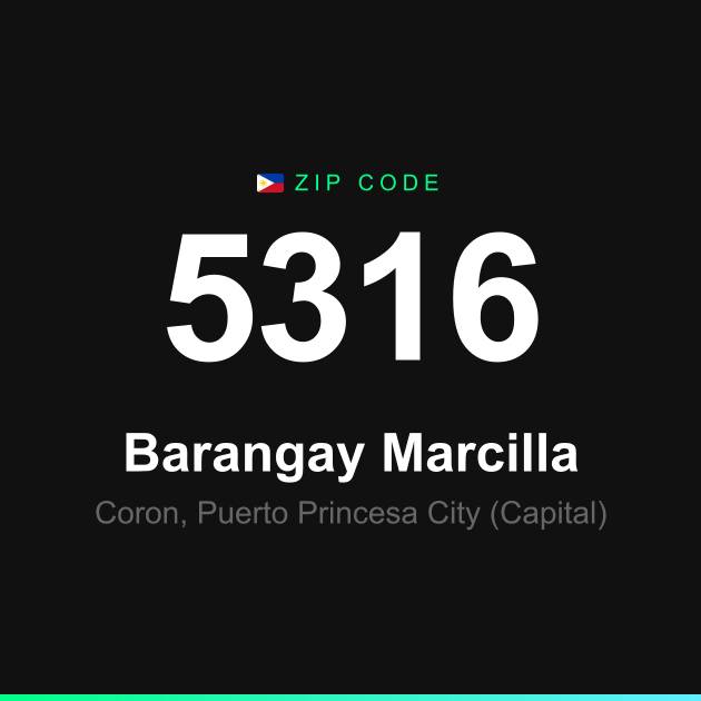 Shareable ZIP code 5316 card for Barangay Marcilla
