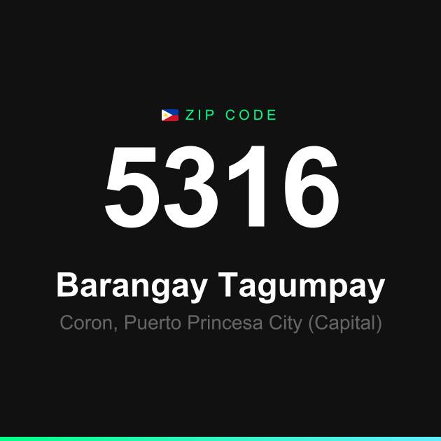 Shareable ZIP code 5316 card for Barangay Tagumpay
