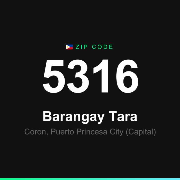 Shareable ZIP code 5316 card for Barangay Tara