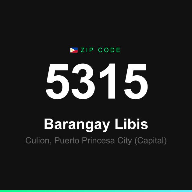 Shareable ZIP code 5315 card for Barangay Libis
