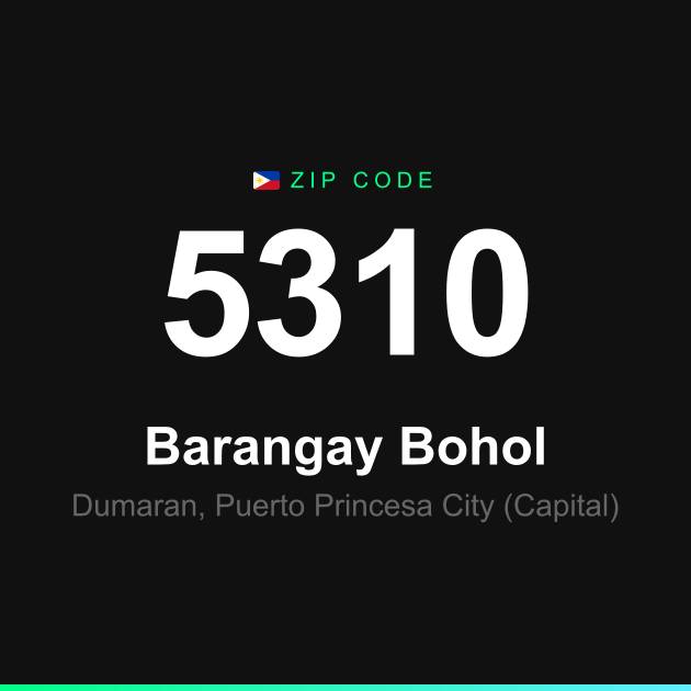 Shareable ZIP code 5310 card for Barangay Bohol