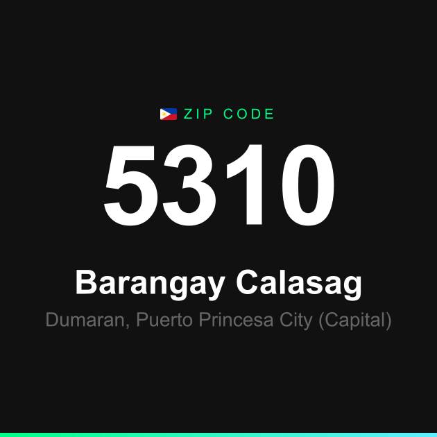 Shareable ZIP code 5310 card for Barangay Calasag