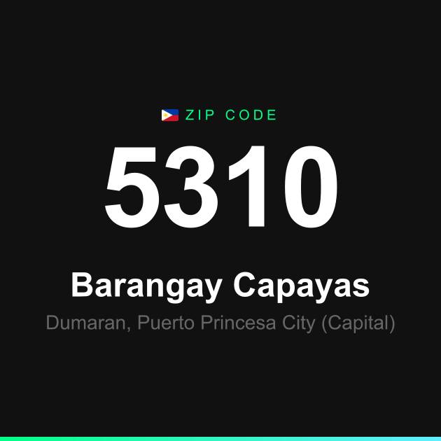 Shareable ZIP code 5310 card for Barangay Capayas