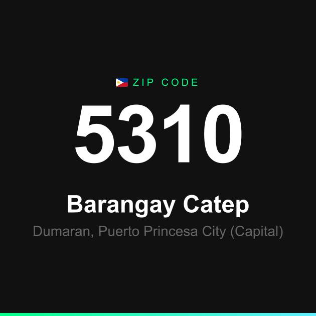 Shareable ZIP code 5310 card for Barangay Catep
