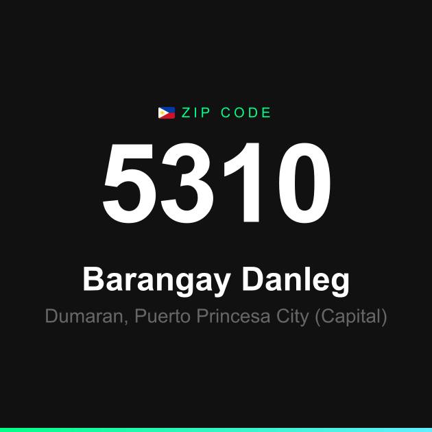 Shareable ZIP code 5310 card for Barangay Danleg