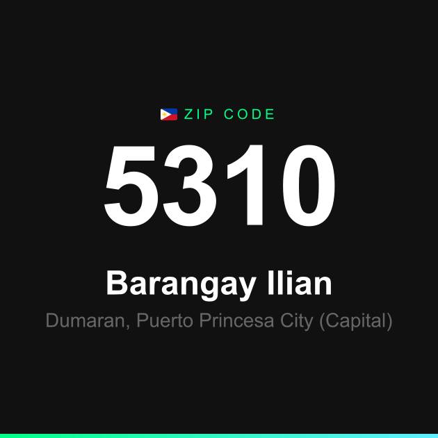 Shareable ZIP code 5310 card for Barangay Ilian