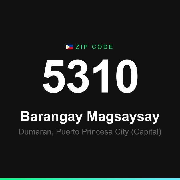 Shareable ZIP code 5310 card for Barangay Magsaysay