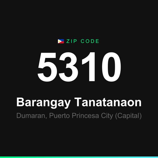 Shareable ZIP code 5310 card for Barangay Tanatanaon