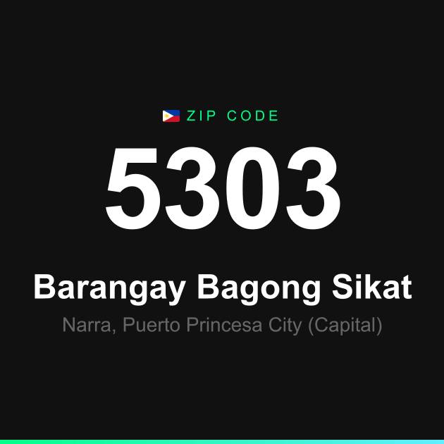 Shareable ZIP code 5303 card for Barangay Bagong Sikat