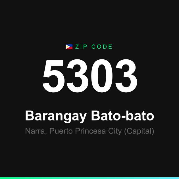 Shareable ZIP code 5303 card for Barangay Bato-bato