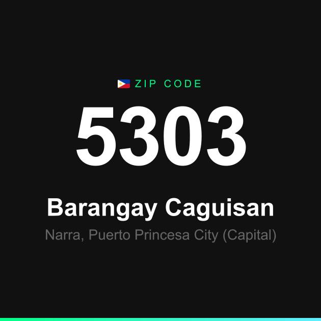 Shareable ZIP code 5303 card for Barangay Caguisan