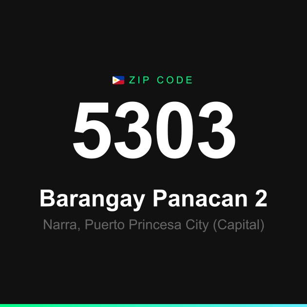 Shareable ZIP code 5303 card for Barangay Panacan 2