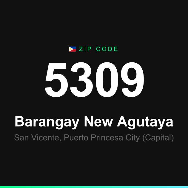 Shareable ZIP code 5309 card for Barangay New Agutaya