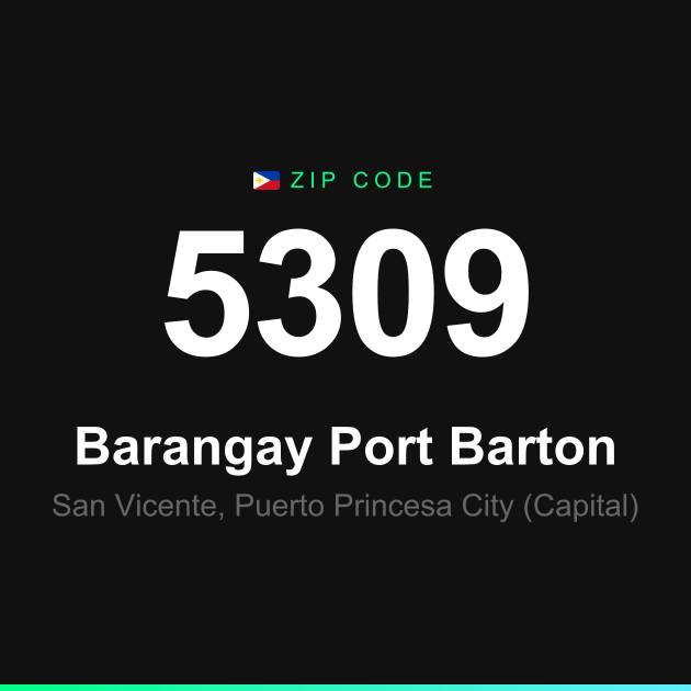 Shareable ZIP code 5309 card for Barangay Port Barton