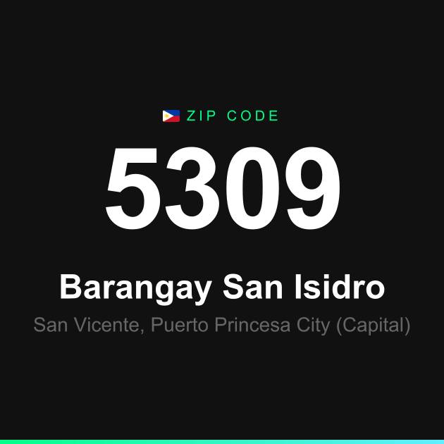 Shareable ZIP code 5309 card for Barangay San Isidro