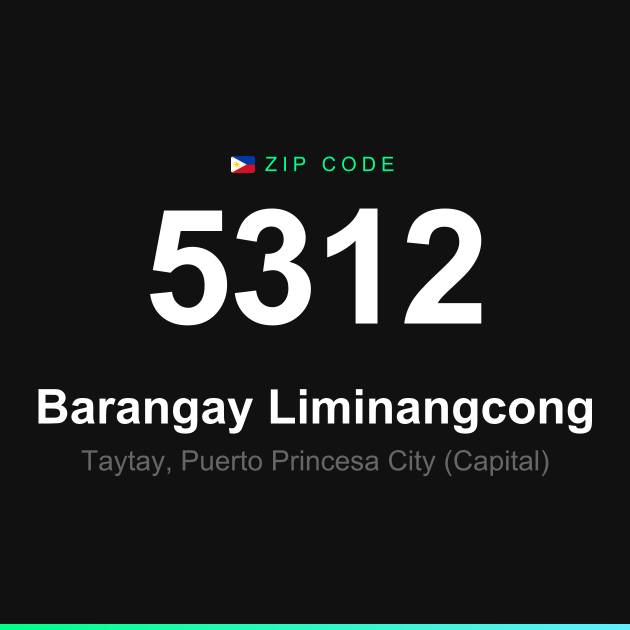 Shareable ZIP code 5312 card for Barangay Liminangcong