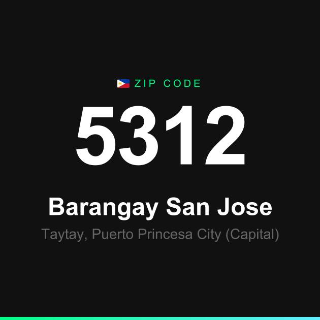 Shareable ZIP code 5312 card for Barangay San Jose