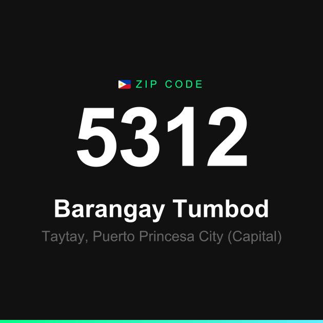 Shareable ZIP code 5312 card for Barangay Tumbod