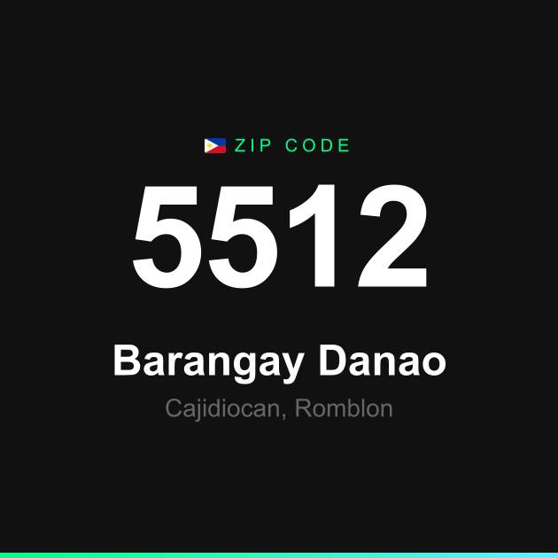 Shareable ZIP code 5512 card for Barangay Danao