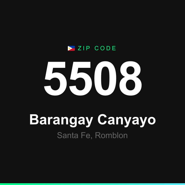 Shareable ZIP code 5508 card for Barangay Canyayo