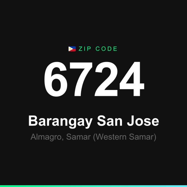 Shareable ZIP code 6724 card for Barangay San Jose