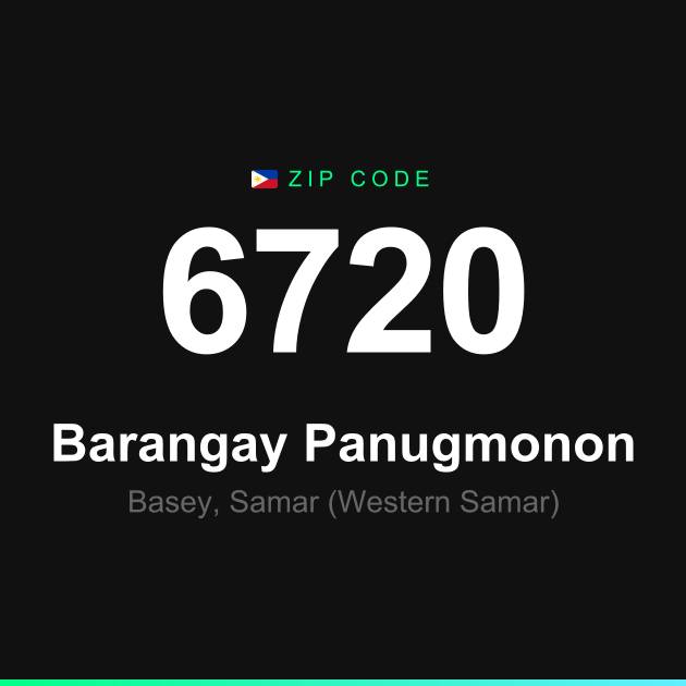 Shareable ZIP code 6720 card for Barangay Panugmonon