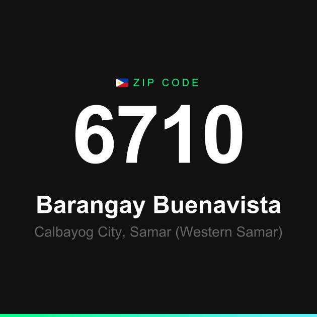 Shareable ZIP code 6710 card for Barangay Buenavista