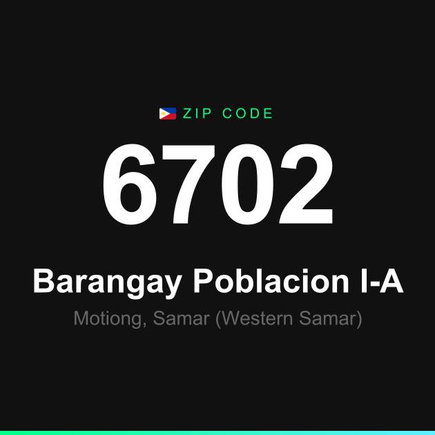 Shareable ZIP code 6702 card for Barangay Poblacion I-A