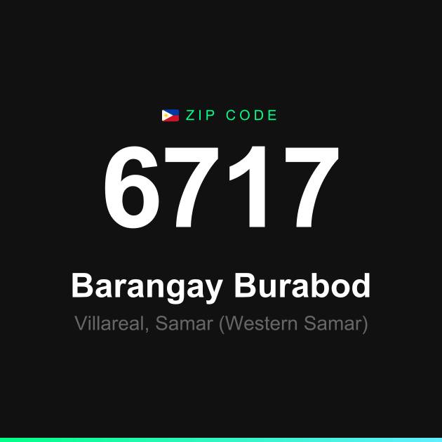 Shareable ZIP code 6717 card for Barangay Burabod