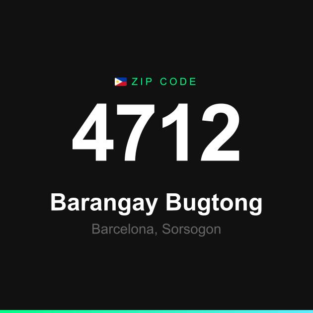 Shareable ZIP code 4712 card for Barangay Bugtong