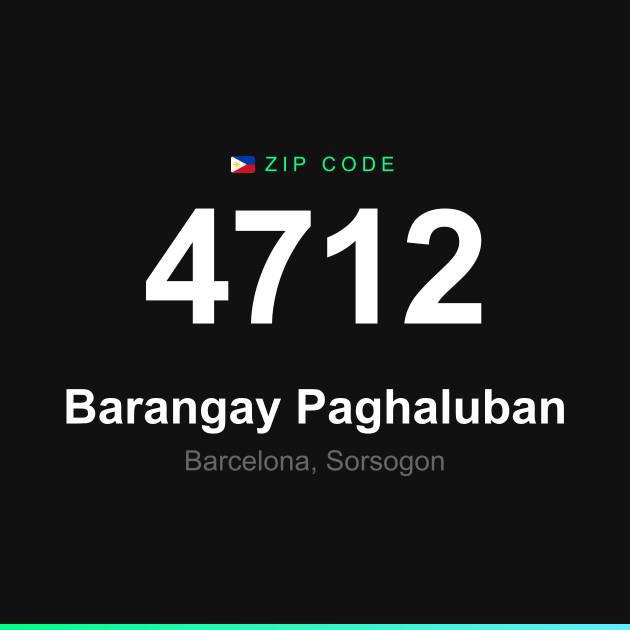 Shareable ZIP code 4712 card for Barangay Paghaluban