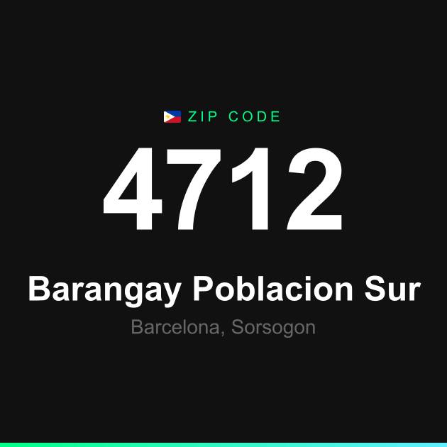 Shareable ZIP code 4712 card for Barangay Poblacion Sur