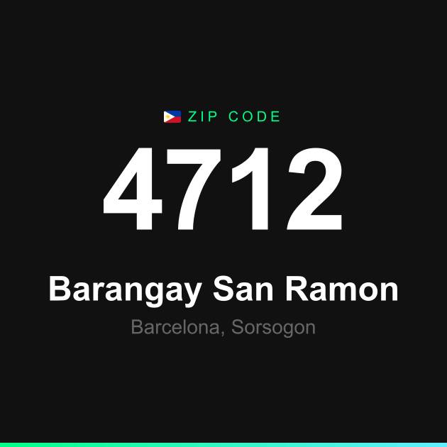 Shareable ZIP code 4712 card for Barangay San Ramon
