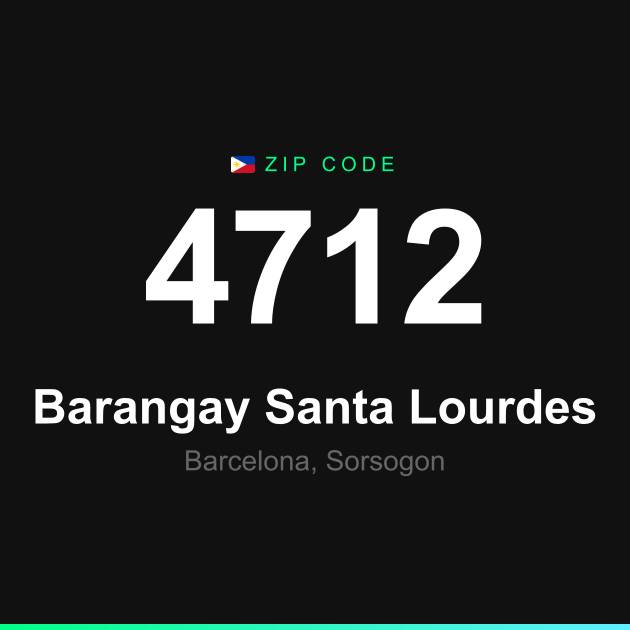 Shareable ZIP code 4712 card for Barangay Santa Lourdes