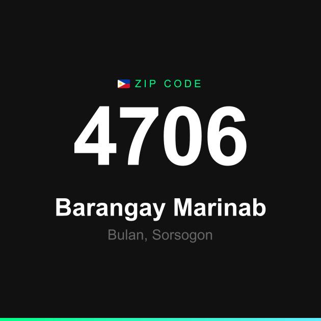 Shareable ZIP code 4706 card for Barangay Marinab