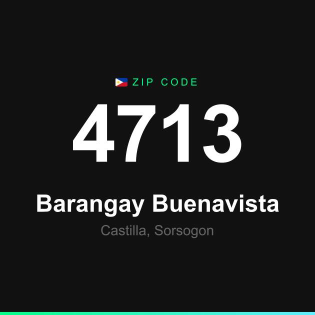 Shareable ZIP code 4713 card for Barangay Buenavista