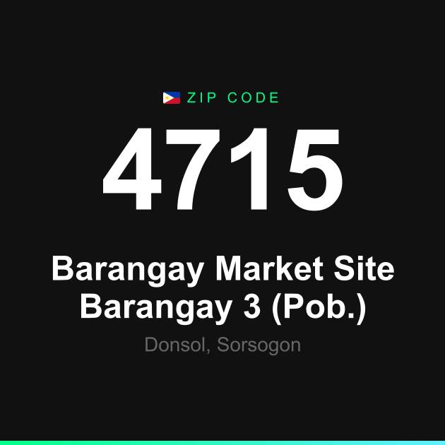 Shareable ZIP code 4715 card for Barangay Market Site Barangay 3 (Pob.)
