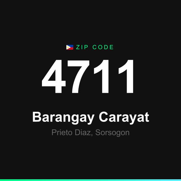 Shareable ZIP code 4711 card for Barangay Carayat