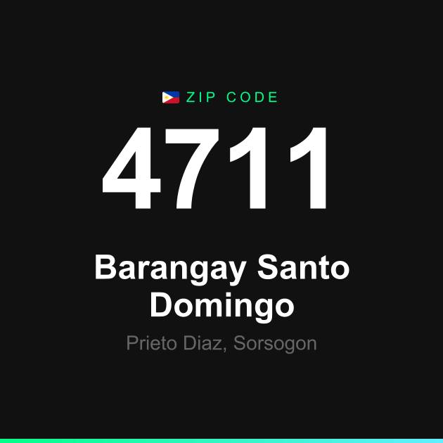Shareable ZIP code 4711 card for Barangay Santo Domingo