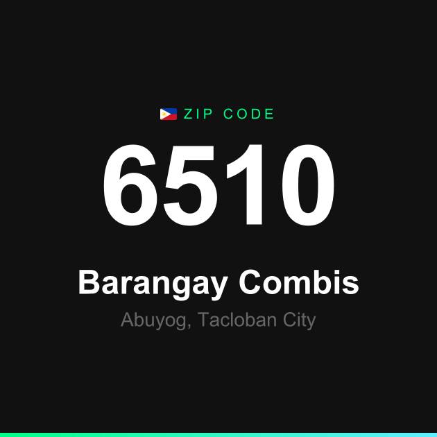Shareable ZIP code 6510 card for Barangay Combis