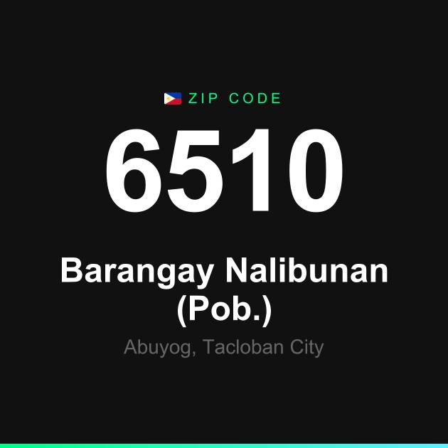 Shareable ZIP code 6510 card for Barangay Nalibunan (Pob.)