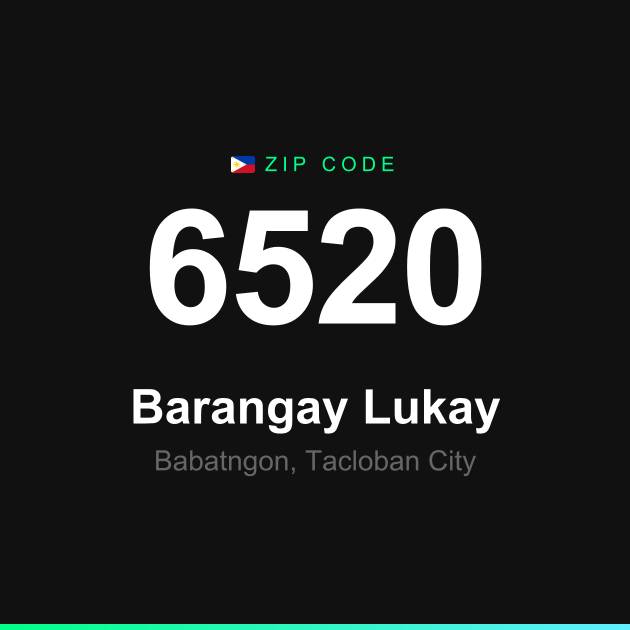 Shareable ZIP code 6520 card for Barangay Lukay