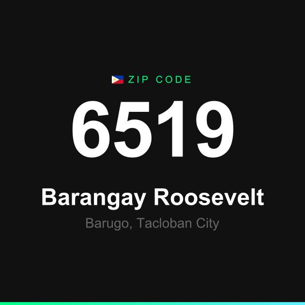Shareable ZIP code 6519 card for Barangay Roosevelt