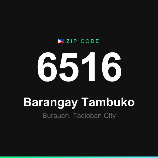 Shareable ZIP code 6516 card for Barangay Tambuko
