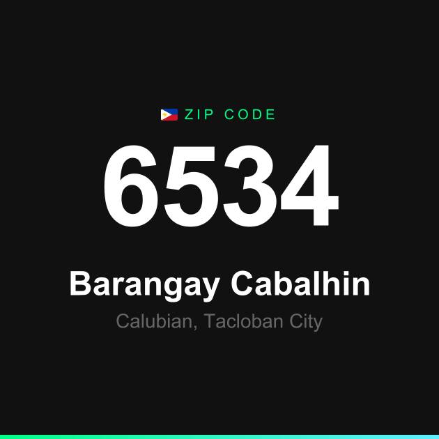 Shareable ZIP code 6534 card for Barangay Cabalhin