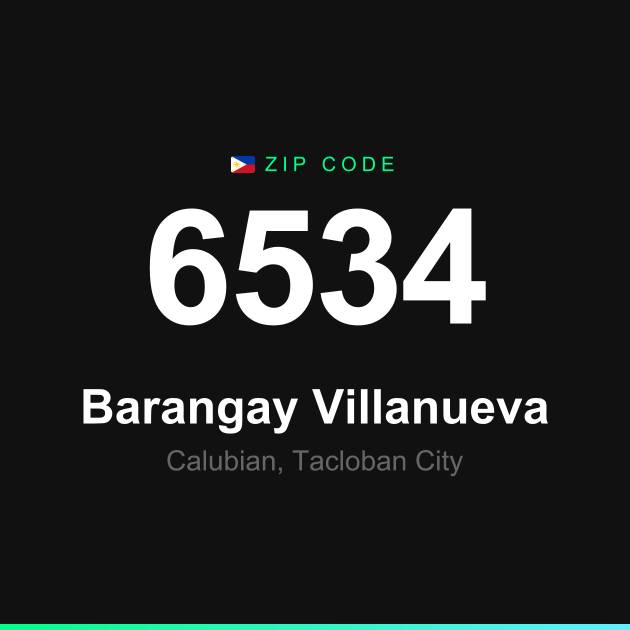 Shareable ZIP code 6534 card for Barangay Villanueva