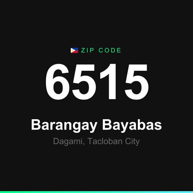 Shareable ZIP code 6515 card for Barangay Bayabas