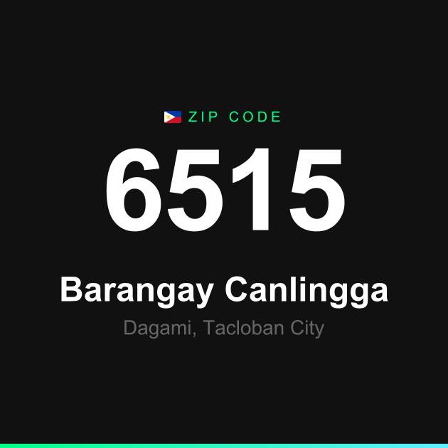Shareable ZIP code 6515 card for Barangay Canlingga