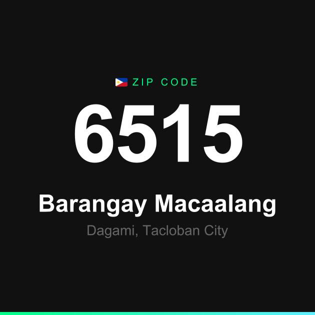 Shareable ZIP code 6515 card for Barangay Macaalang
