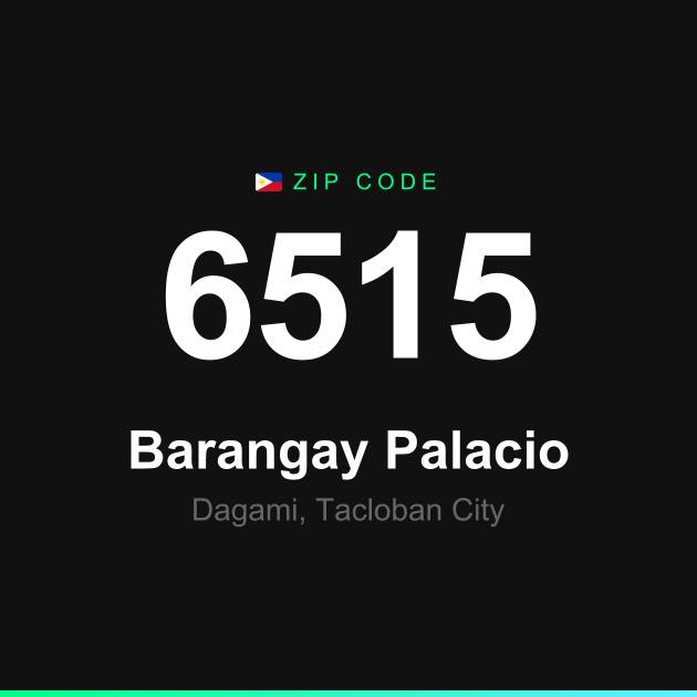 Shareable ZIP code 6515 card for Barangay Palacio